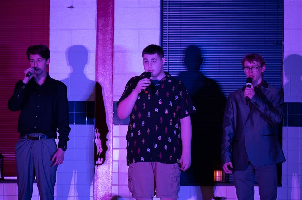  A trio of Pulaski High School students singing a rendition of Johnny Cash’s "Ring of Fire".
